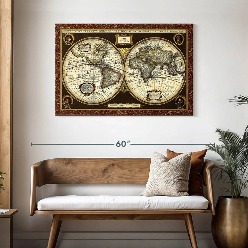 Carte du monde Aliaz, H 30 po x l 45 po