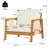 Patio Lounge Chairs Set Of 2, Acacia Wood Modern Style For Patio