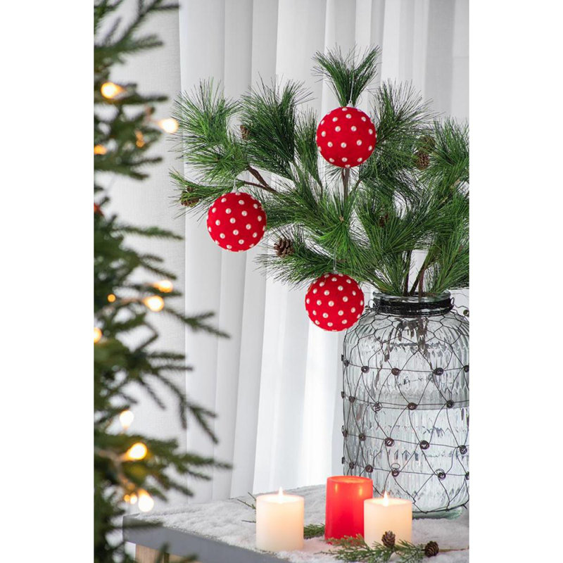 Boules de Noël décoratives 3,9 po - Ensemble de 6 décorations d'arbre de fête