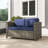 130cm Wide Outdoor Rectangle Loveseat with Cushions-627510772