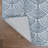 Simsbury Geometric Art Deco Fan Pattern High-Low Navy/Cream Rug-1083708150