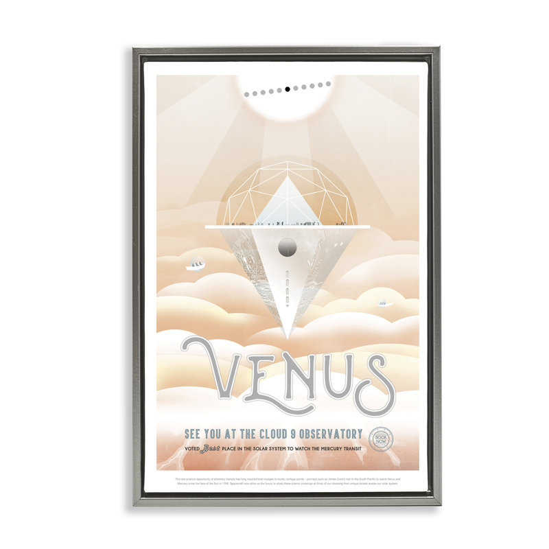 Toile flottante encadrée «Venus Space Exploration» par Jet Propulsion Labs, Cadre flottant gris lustré, H 31 po x l 21 po