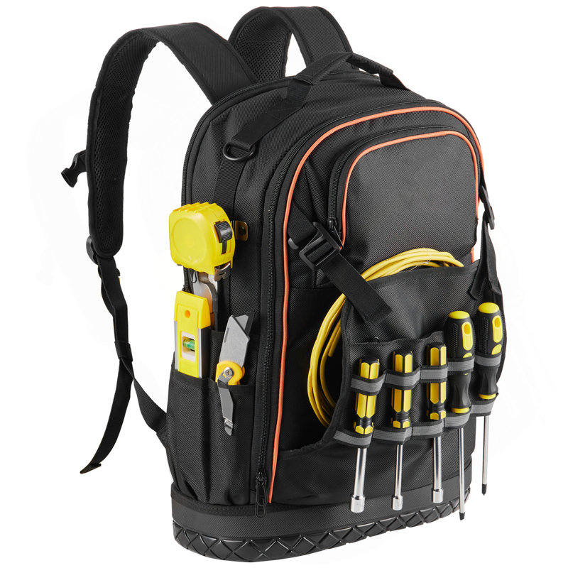 Sac à dos pour outils avec sac à dos résistant à la déchirure 65 poches