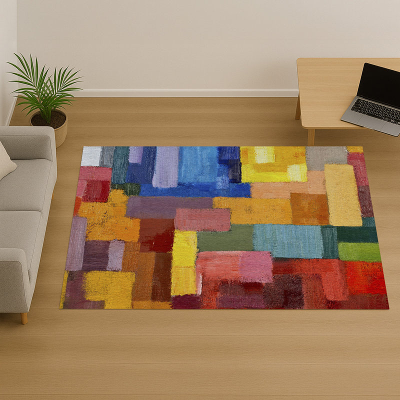 Geometric Area Rug, Runner 70 x 140 cm
