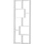 Bibliothèque et présentoir asymétrique à 5 niveaux, blanc