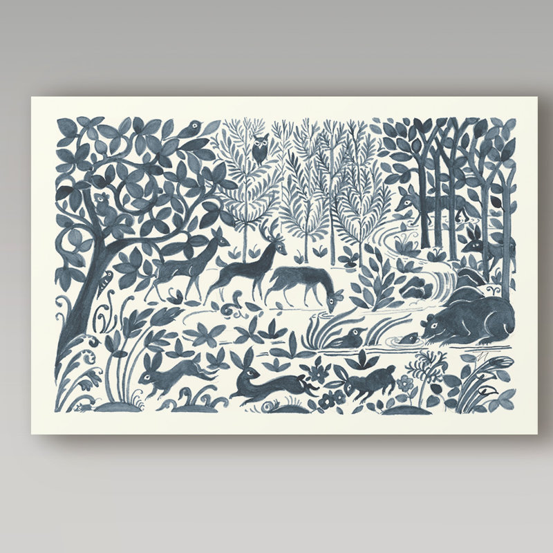 Dunja «Forest Life II», impression sur toile tendue, H 12 po x l 19 po