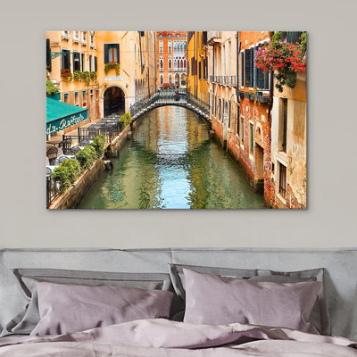 Architecture, IDÉE4WALL, art mural sur toile, magnifique paysage, Grand Canal, Venise, Italie, œuvre d'art encadrée - 16 po x 24 po