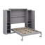 Lit escamotable peu encombrant avec garde-robes doubles et tablette de rangement pratique-1900857579-1900857577