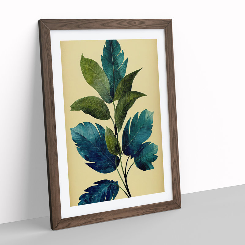 An Amazing Leaves - Single Picture Frame Painting, Walnut, 64cm H x 46cm W x 2cm D