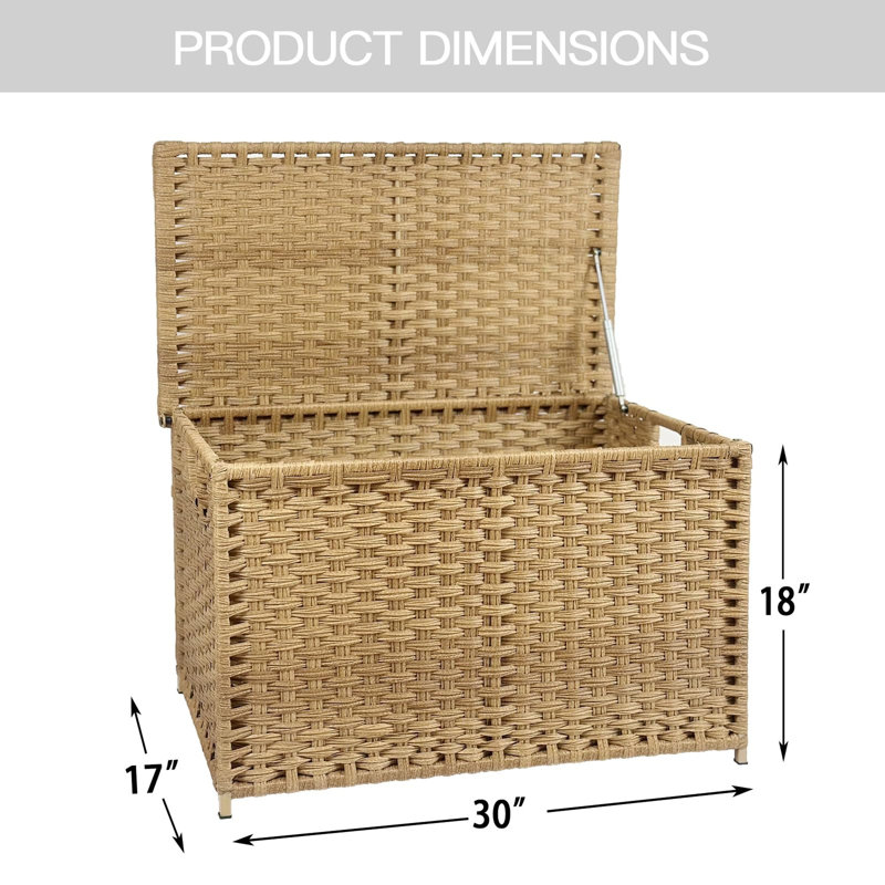 Coffret de rangement en osier, Naturel champêtre