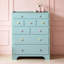Meuble d'appoint moderne en bois massif bleu-2043325206
