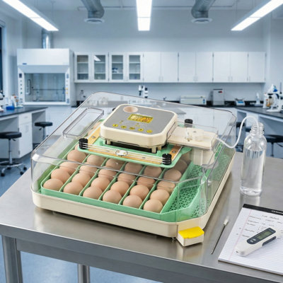Incubateur numérique 48 œufs avec contrôle automatique de l'humidité et chandelier à DEL intégré