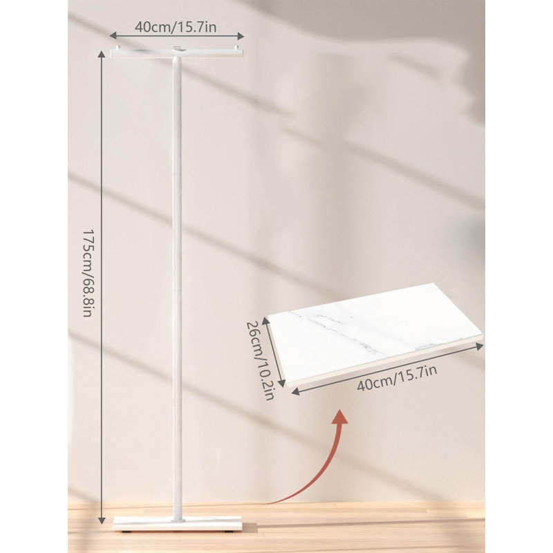Metal Freestanding Coat Rack, White