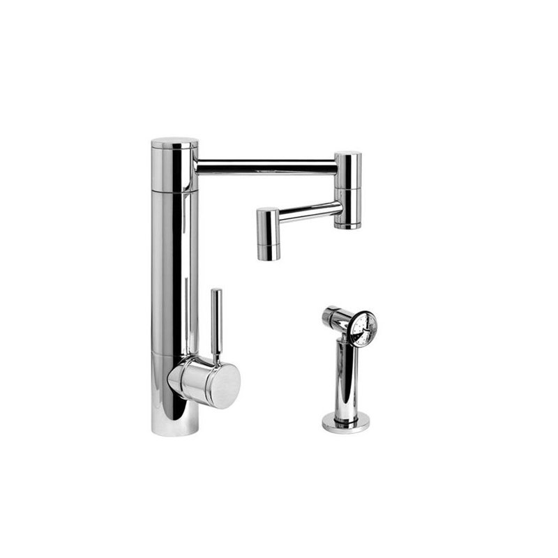 Hunley Kitchen Faucet - 12" Articulated Spout, Chrome