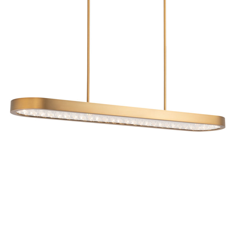 Marquis 1 - Light LED Pendant, Aged Brass