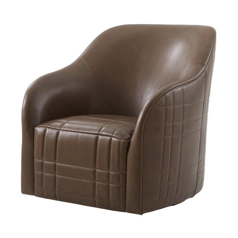 Seated Swivel Armchair, Brown