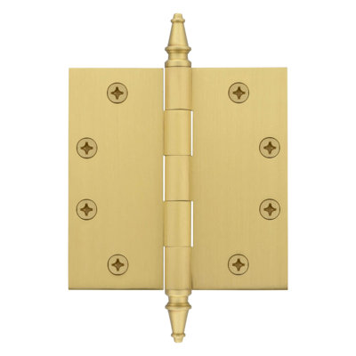 4.5'' x 4.5'' Brass Butt Bearing Hinge
