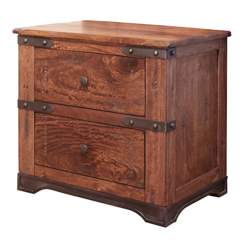  Table de chevet 2 tiroirs Cedarhall