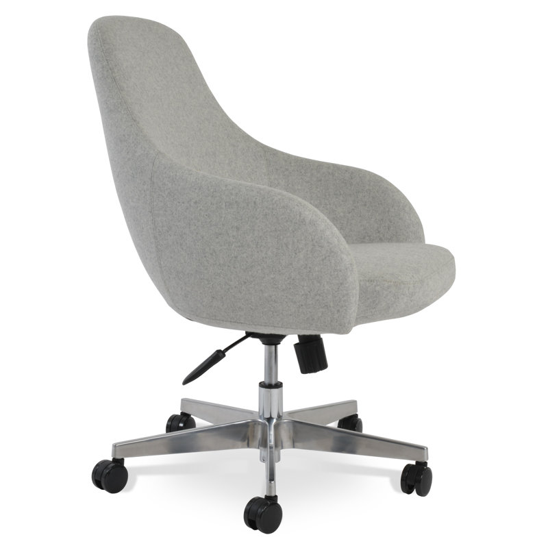 Gazel Wool Task Chair, Silver Wool