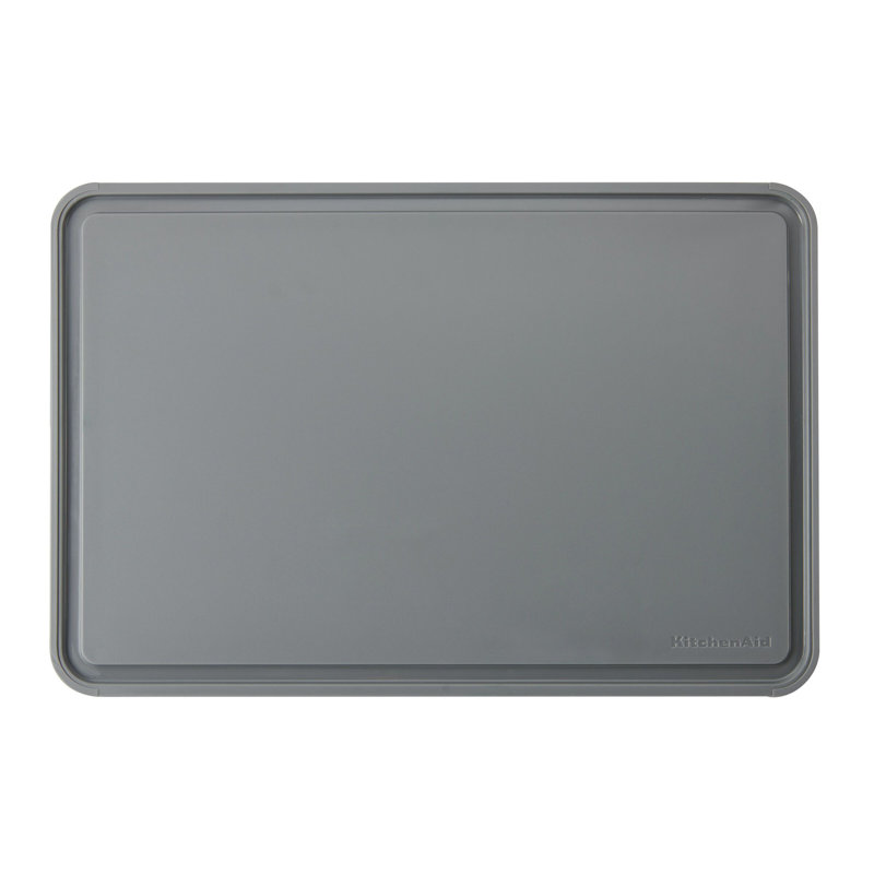 Kitchenaid Classic Non-Slip Poly Cutting Board, 12X18 Inch, Gray