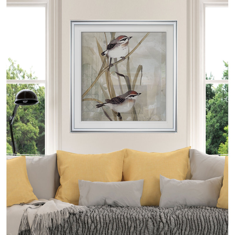 " Neutral Spring I ", 23" H x 23" W x 1.5" D, Silver Framed