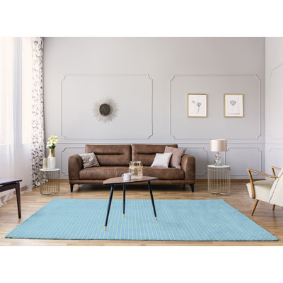 Tapis flèche à carreaux flèche blue pattern