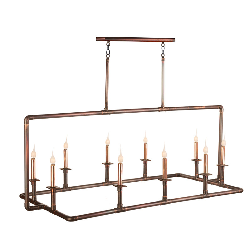 Rectangular Pipe Works Chandelier
