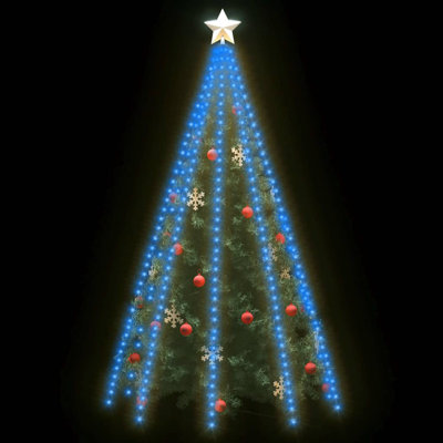 LED-Lichternetz in Blau/Weiß