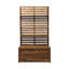 Banc de rangement en bois avec support