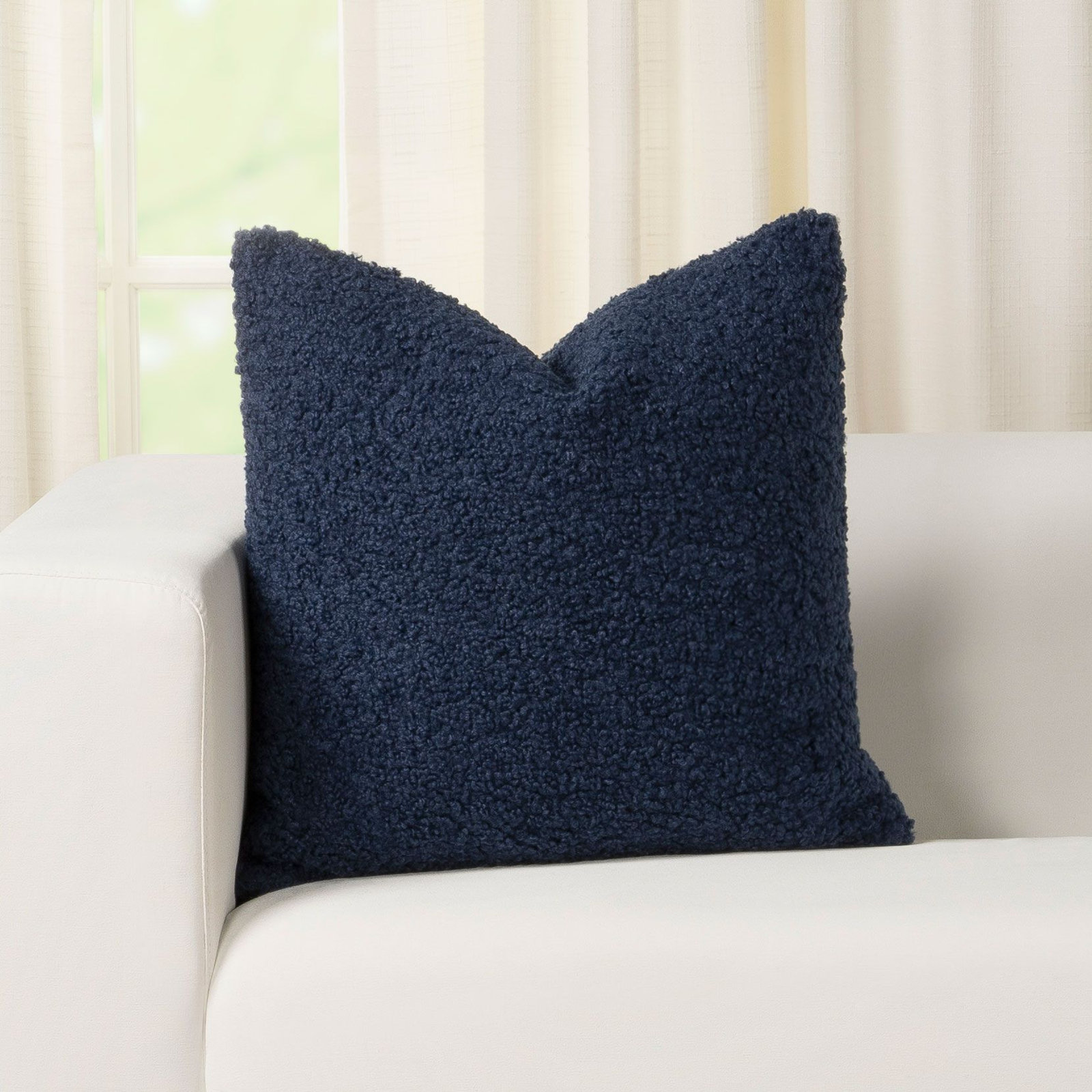 Hanka Throw Pillow, 25" x 25", Indigo
