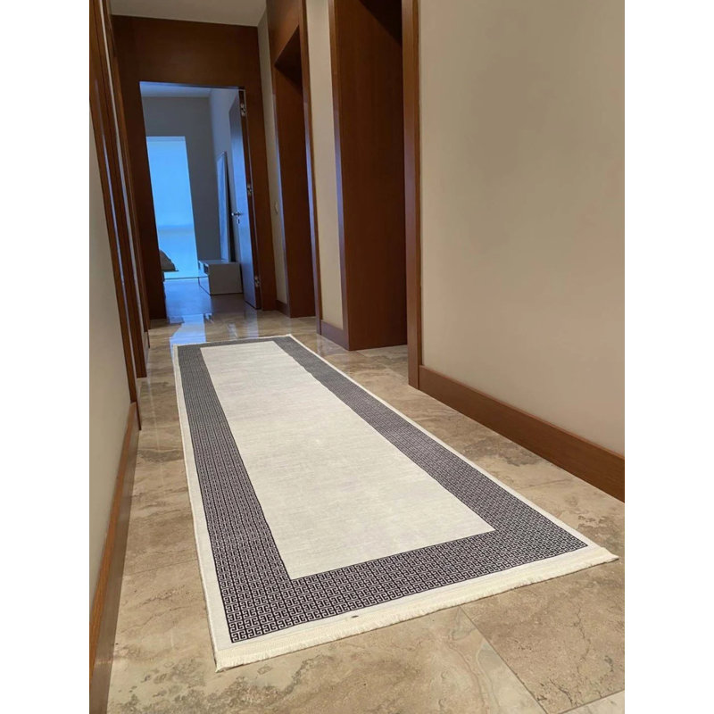 Tapis en coton Roslie avec envers antidérapant, Rectangle 3 pi 11 po x 7 pi 3 po