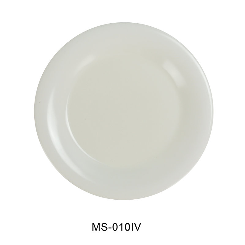 Assiette plate en mélamine 10,5 po Milestone, Ivoire