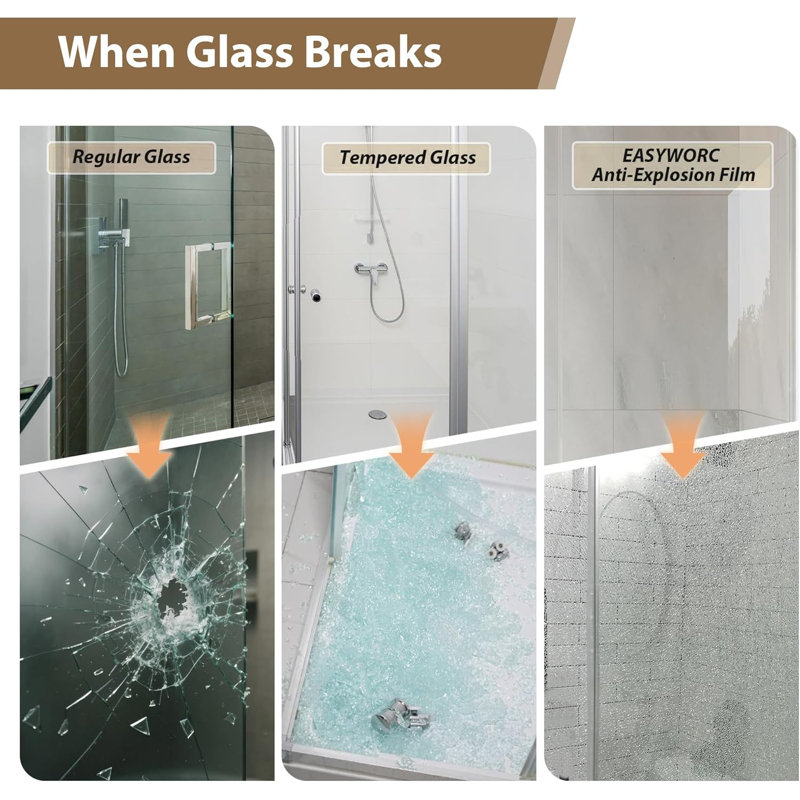 49"-54" W x 76" H Single Sliding Frameless Shower Door in Brushed Nickel with 1/4" (6mm) Clear Tempered Glass, Aluminum Frame