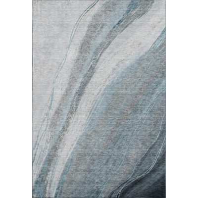 Premium Machine Washable Mayfield AMF2036 Swirls Rug