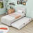 Twin Upholstered Platform Bed with Trundle-1178096153