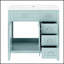 Meuble-lavabo 36 po avec lavabo, armoire verte et tiroirs, panneau de fibres à densité moyenne durable pour les salles de bain modernes et traditionnelles-1732970836