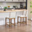 Ensemble de 2 tabourets de bar en bois massif Farmhouse-946872043