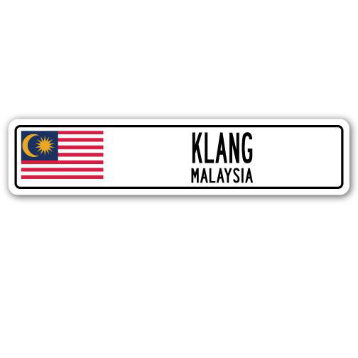 Panneau de signalisation en aluminium Klang, Malaisie, H 8 po x l 36 po x P 1 po