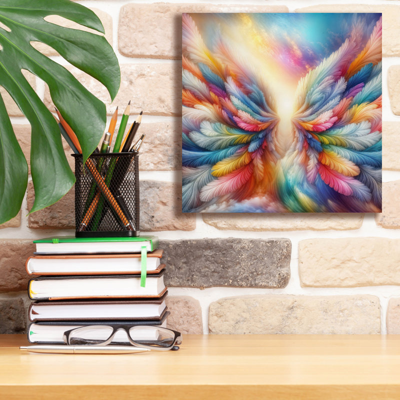 Toile épique «Wings Of Light 2» par Rey Klimt, 12 po x 12 po