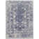 Tapis bleu à motif géométrique Longlier