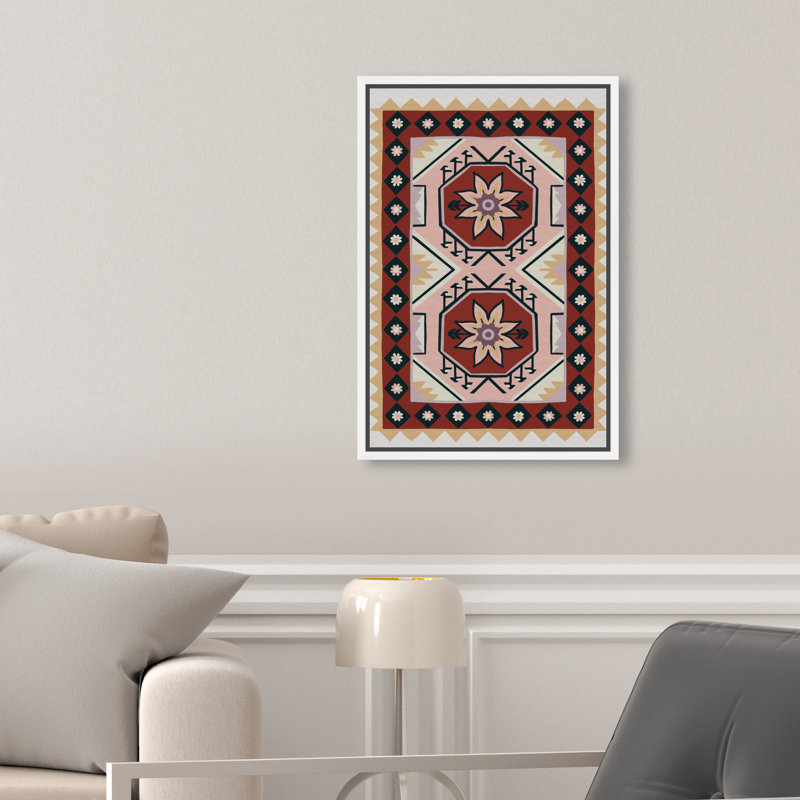 Daylight Damask Print by Oliver Gal, 37"H x 25"W, White Floater Frame