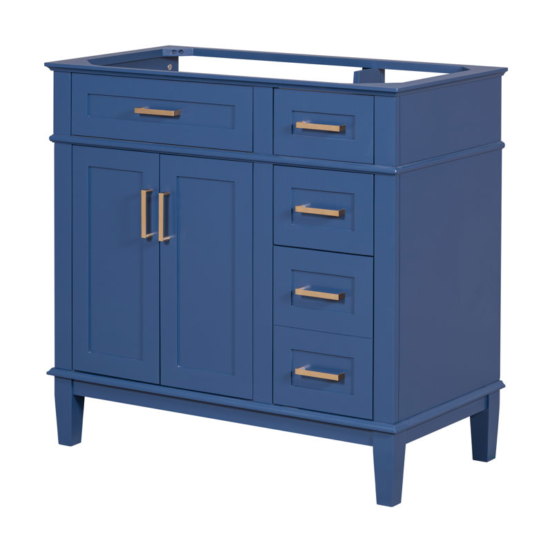 [Cabinet seulement] Meuble-lavabo de 36 po (lavabo non inclus), Bleu