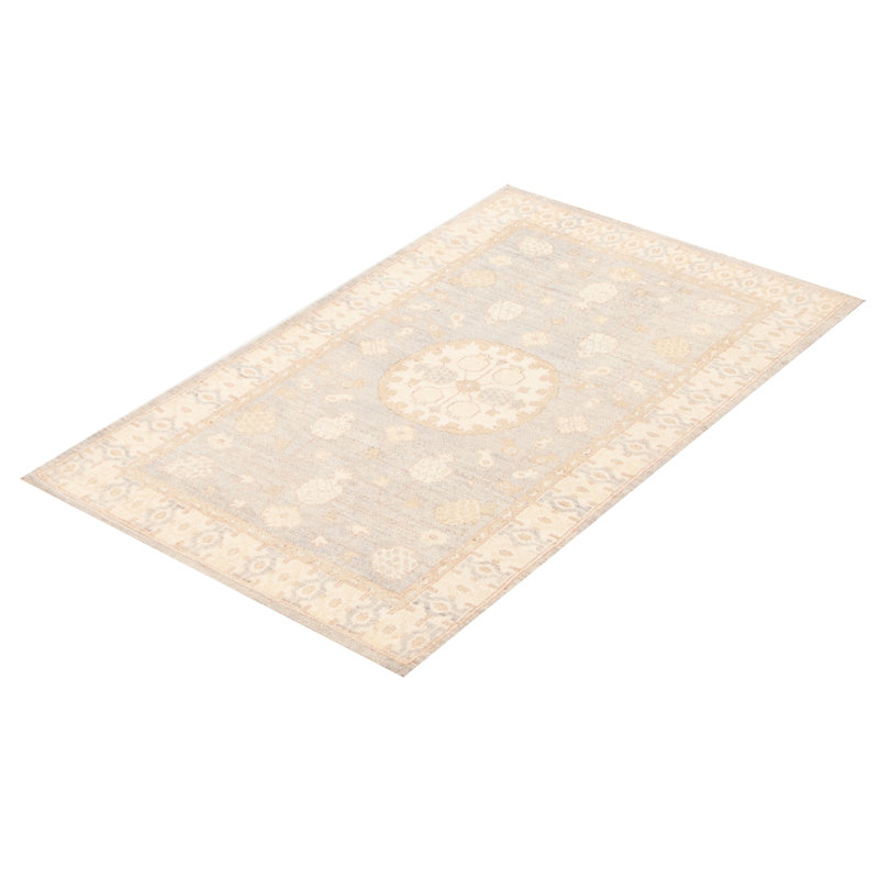 Tapis unique en laine noué à la main gris nouvel âge 3 pi 1 po x 5 pi 2 po Norson