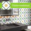 12 po X 12 po Dosseret en vinyle autocollant, carrelage mural pour la cuisine et la salle de bain, vert (10 pieds carrés)