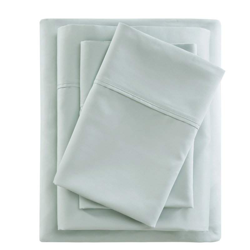 Ensemble de draps en mélange de coton 600 fils 600 fils, Grand, Écume de mer