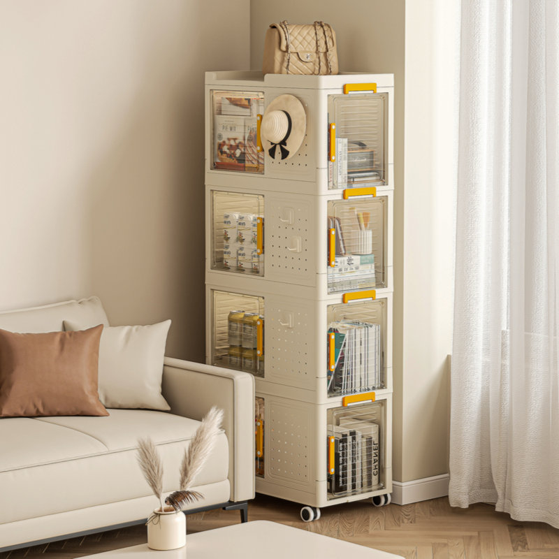 - Bibliothèque de rangement à roulettes Tier