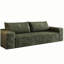 Canapé 71 po 71 po, tissu velours côtelé, sièges profonds, canapé causeuse confortable, sans assemblage, 1 pièce pour salon, chambre à coucher, salle de conférence, appartement, vert
