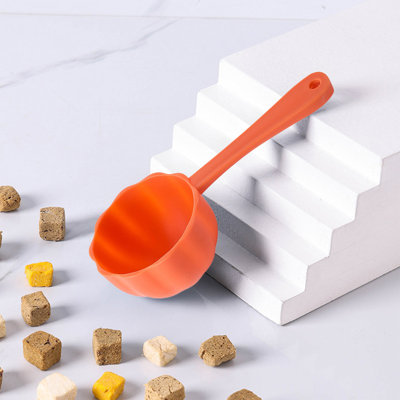 Round Bottom Pet Food Measuring Spoon, 6.02x1.77x1.77 inches, Orange