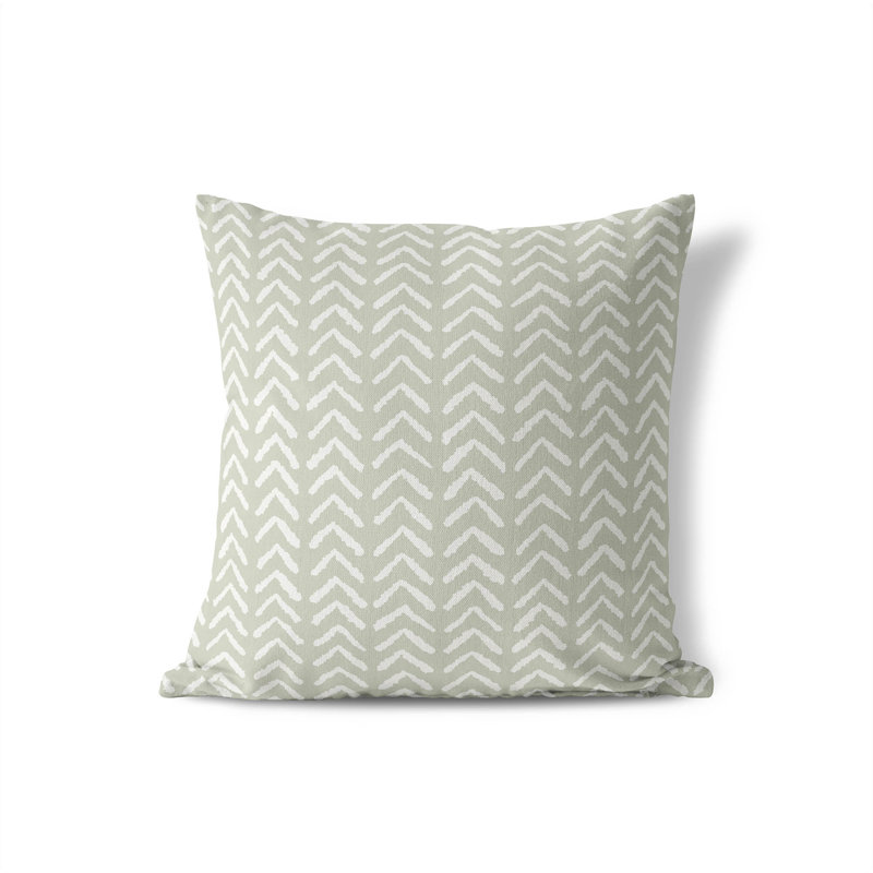 Coussin Tribe Way, Vert clair, H 20 po x l 20 po