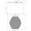 Lighting, H 25 po, lampe de table, béton noir, abat-jour ivoire / crème, contemporain-1960484538-1960484539